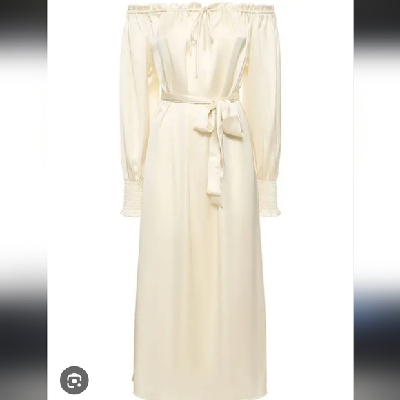 WeWoreWhat Cream Long Sleeve Dress Size Medium NWT PTP 17/18 - Picture 5 of 9